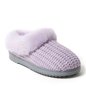Dearfoams Women's Hannah Festive Knit Clog House Shoe Slipper